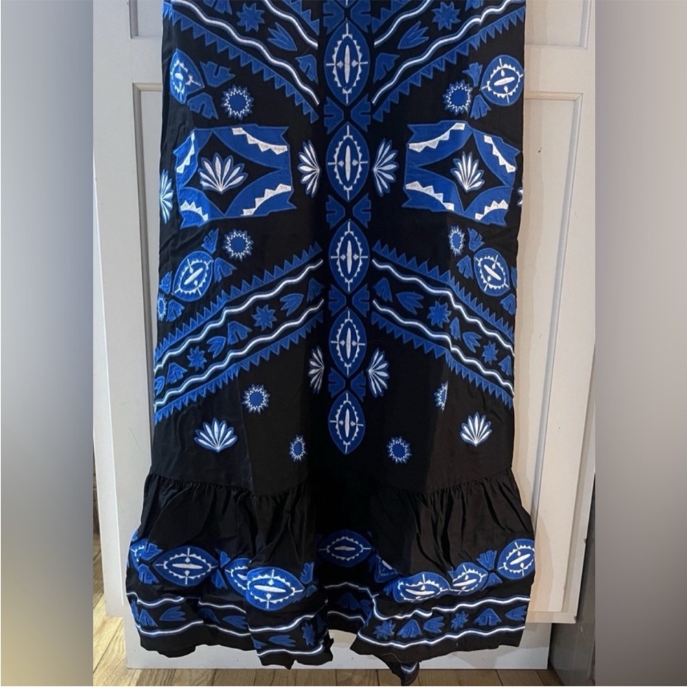Johnny was by jade blue embroidered stephy midi dress - new with tags sz 2 - Picture 6 of 10